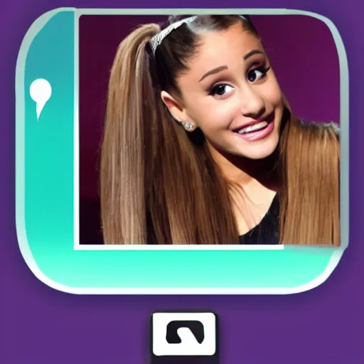 Prompt: ariana grande as an whats app icon