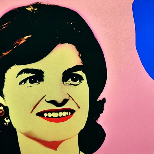 Image similar to painting of jacqueline kennedy. art by andy warhol during golden hour. extremely detailed. beautiful. 4 k. award - winning.