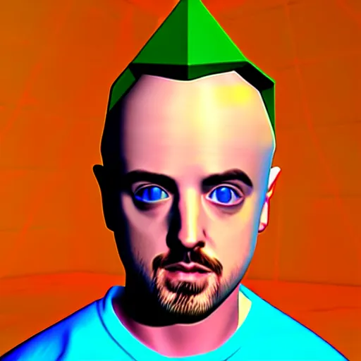 Image similar to jessie pinkman making meth, nintendo 6 4 screenshot, low poly, aliased