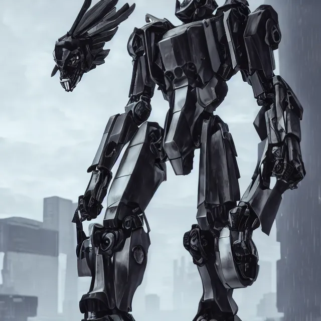 Image similar to ultra realistic mecha designed by balenciaga, dark cinematic, fashion, volumetric, realistic, 3 d render, cinematic lighting, ray tracing, cinematic, unreal engine 5, unreal engine render, octane render, hd, photorealism, hyper realistic, photo, 8 k