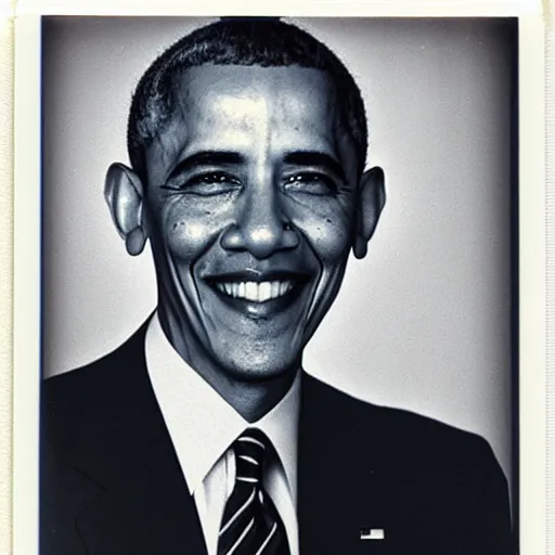 Prompt: Polaroid picture of Barack Obama