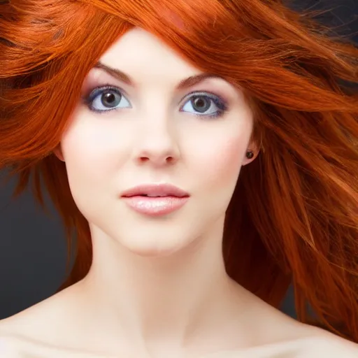Image similar to a beautiful young woman with auburn hair