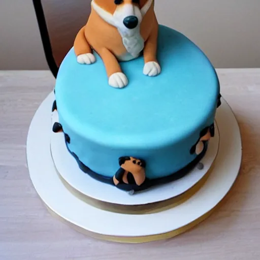 Image similar to corgi cake