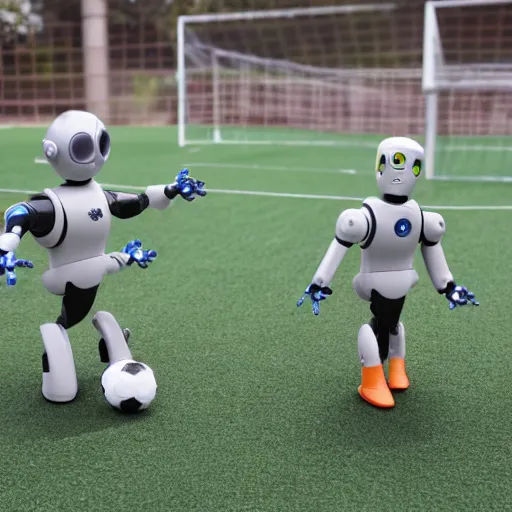Image similar to robots playing soccer
