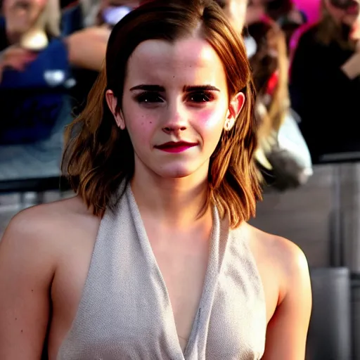 Image similar to Emma Watson as spider man