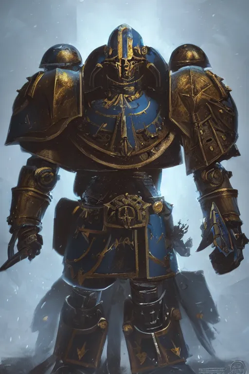 Image similar to armor portrait heros warhammer 4 0 k horus heresy fanart - the primarchs emperor by johannes helgeson animated with vfx concept artist & illustrator global illumination ray tracing hdr fanart arstation zbrush central hardmesh 8 k octane renderer comics stylized