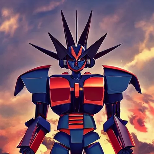 Prompt: mazinger z mecha making destruction in a toy store, looking at the sky, psychedelic, highly detailed upper body, professionally post - processed, beautiful, symmetry accurate features, epic, octane rendered, anime masterpiece, ilya