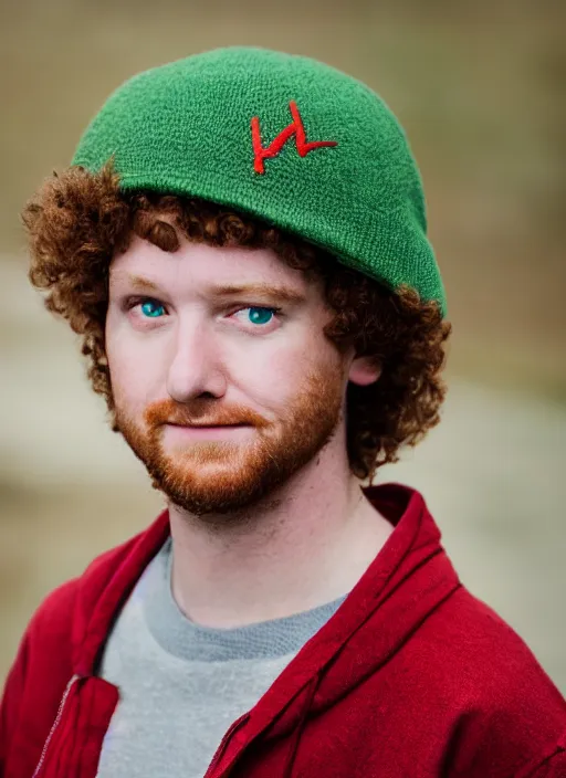 Image similar to portrait photo still of real life kyle broflovski, 8 k, 8 5 mm, f. 1 4