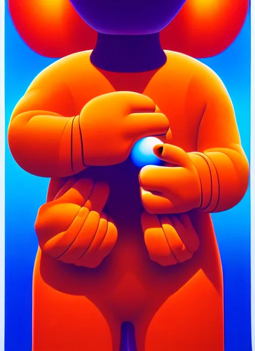 Image similar to warrior by shusei nagaoka, kaws, david rudnick, airbrush on canvas, pastell colours, cell shaded, 8 k