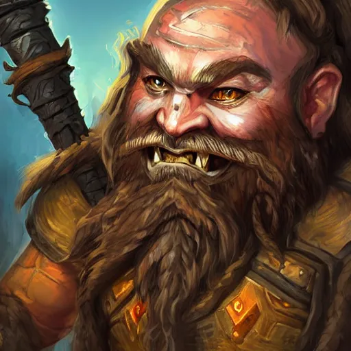 Prompt: fierce bearded dwarf, face and body clearly visible, ultradetailed, warrior, doubleaxe, scary, long hair, DnD art, epic fantasy style art, fantasy epic digital art, epic fantasy art, hearthstone style art