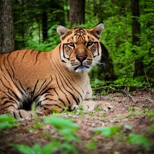 Image similar to big cat sitting in forest