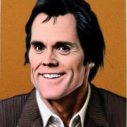 Image similar to Jim Carey portrait drawn by Robert Crump