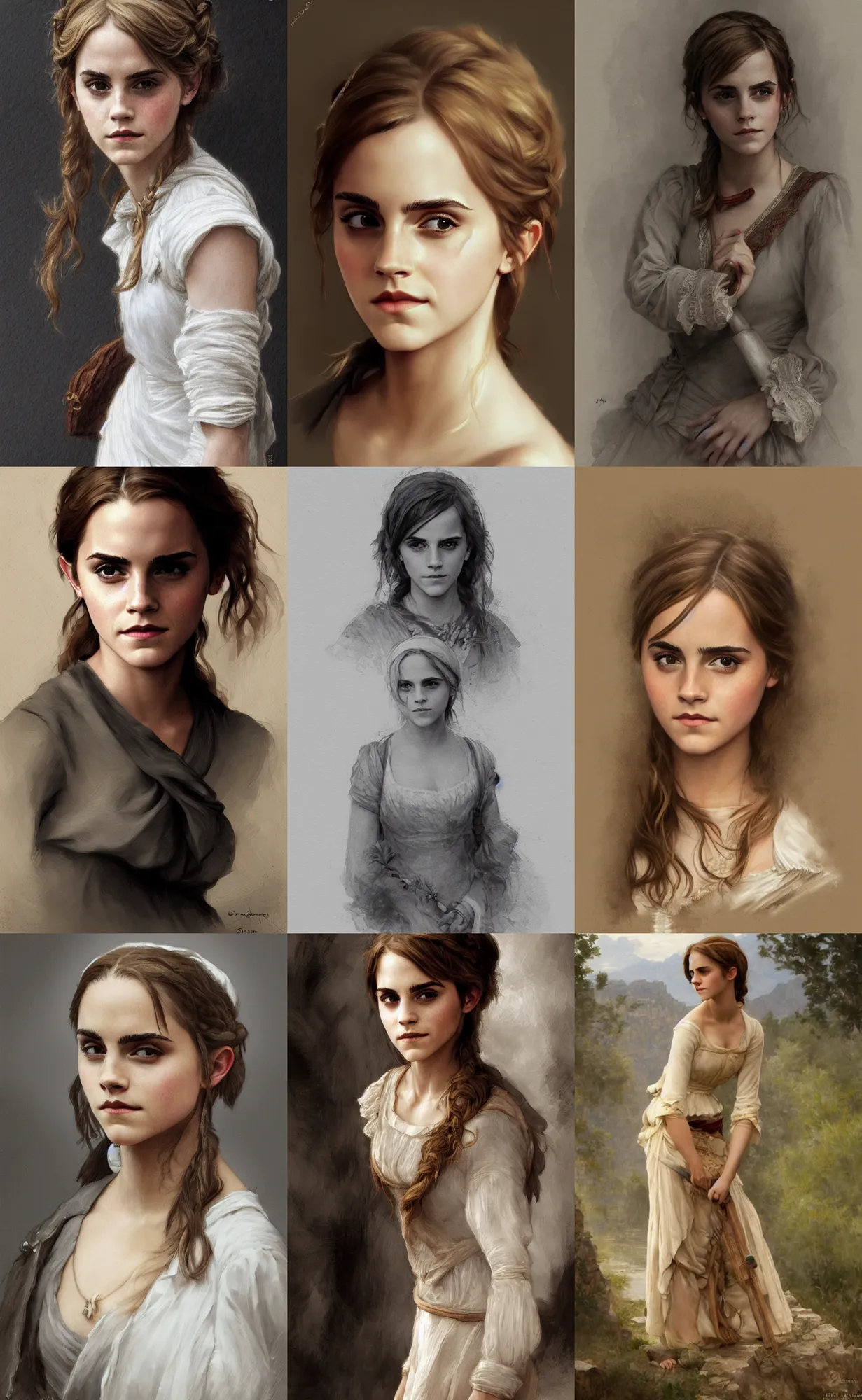 Image similar to emma watson, annasophia robb, traditional corsican, intricate, highly detailed, artstation, illustration, jurgens, rutkowski, bouguereau