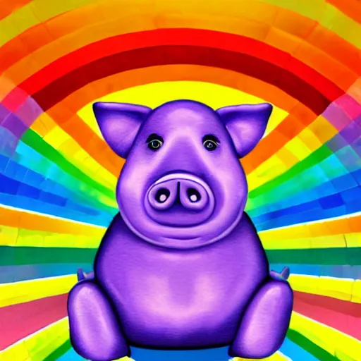 Image similar to rainbow cosmic pig