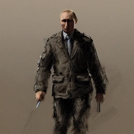 Image similar to putin suffering the worst day in his life high detailed, trending on artstation high quality