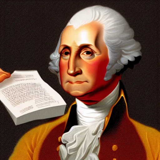 Image similar to cover illustration for a box of George Washington sugar cereal