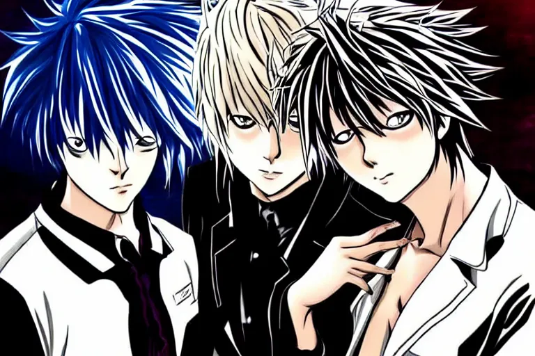 Image similar to Two Anime Handsome Men, Death Note