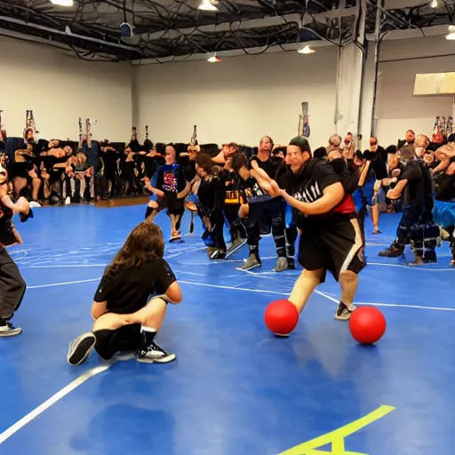 Prompt: heavy metal dodgeball