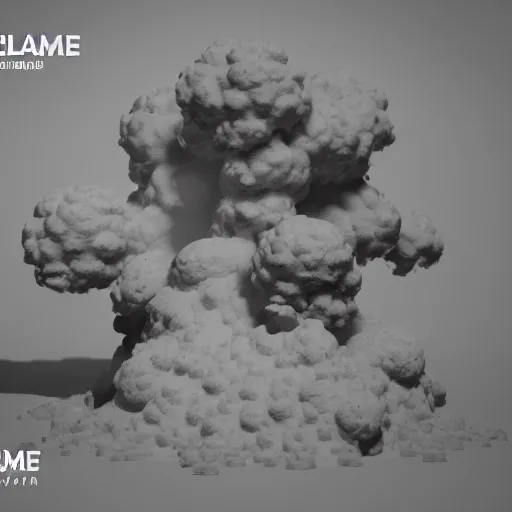 Image similar to game vfx grayscale flipbook alpha map explosion cloud unreal ue4 Houdini