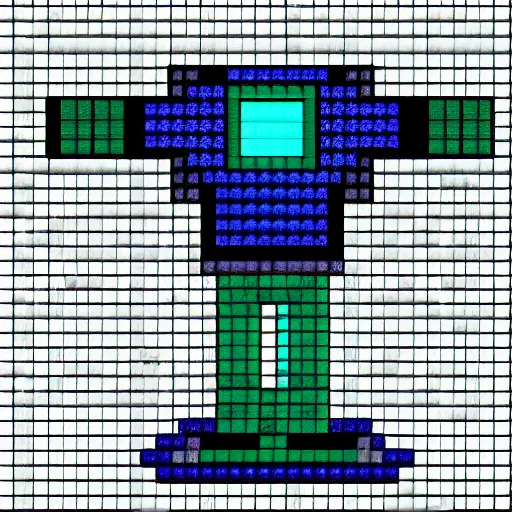 Image similar to pixelart robot.