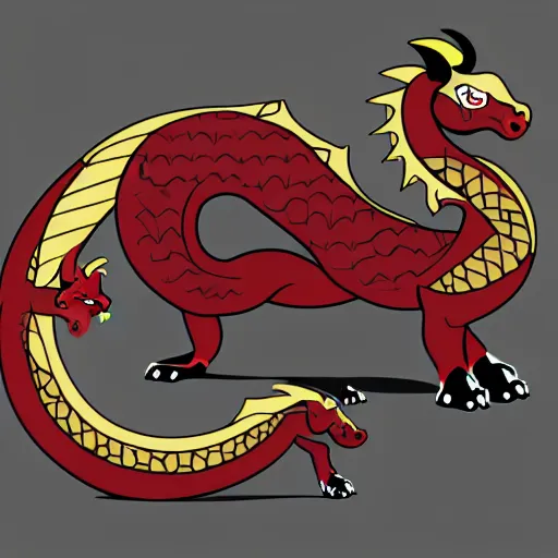 Image similar to vector art of welsh dragon and panda mixed, intercrossed, chimera, adobe illustrator