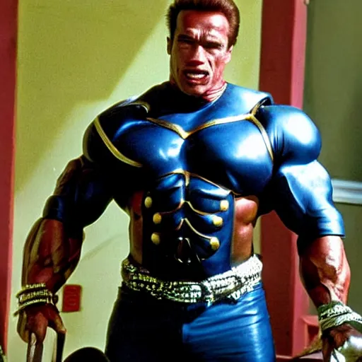 Image similar to Arnold Schwarzenegger as Homelander on The Boys