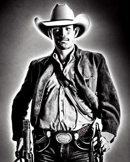 Prompt: portrait of cowboy holding realistic symmetrical colt single action army revolver, black and white polaroid, western, high production value, intricate details, high resolution, hyperrealistic, hdr, high definition, award winning photography, masterpiece, ultra realistic, highly detailed, hd, sharp focus, cinematic lighting, shaded, non blurry, sharp, smooth