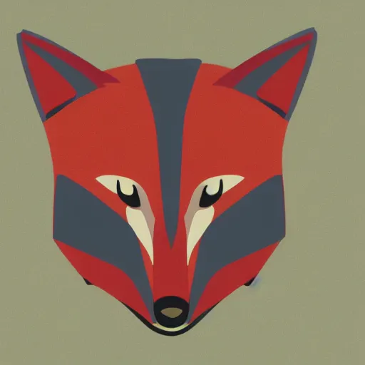 Image similar to an abstract logo depicting a fox