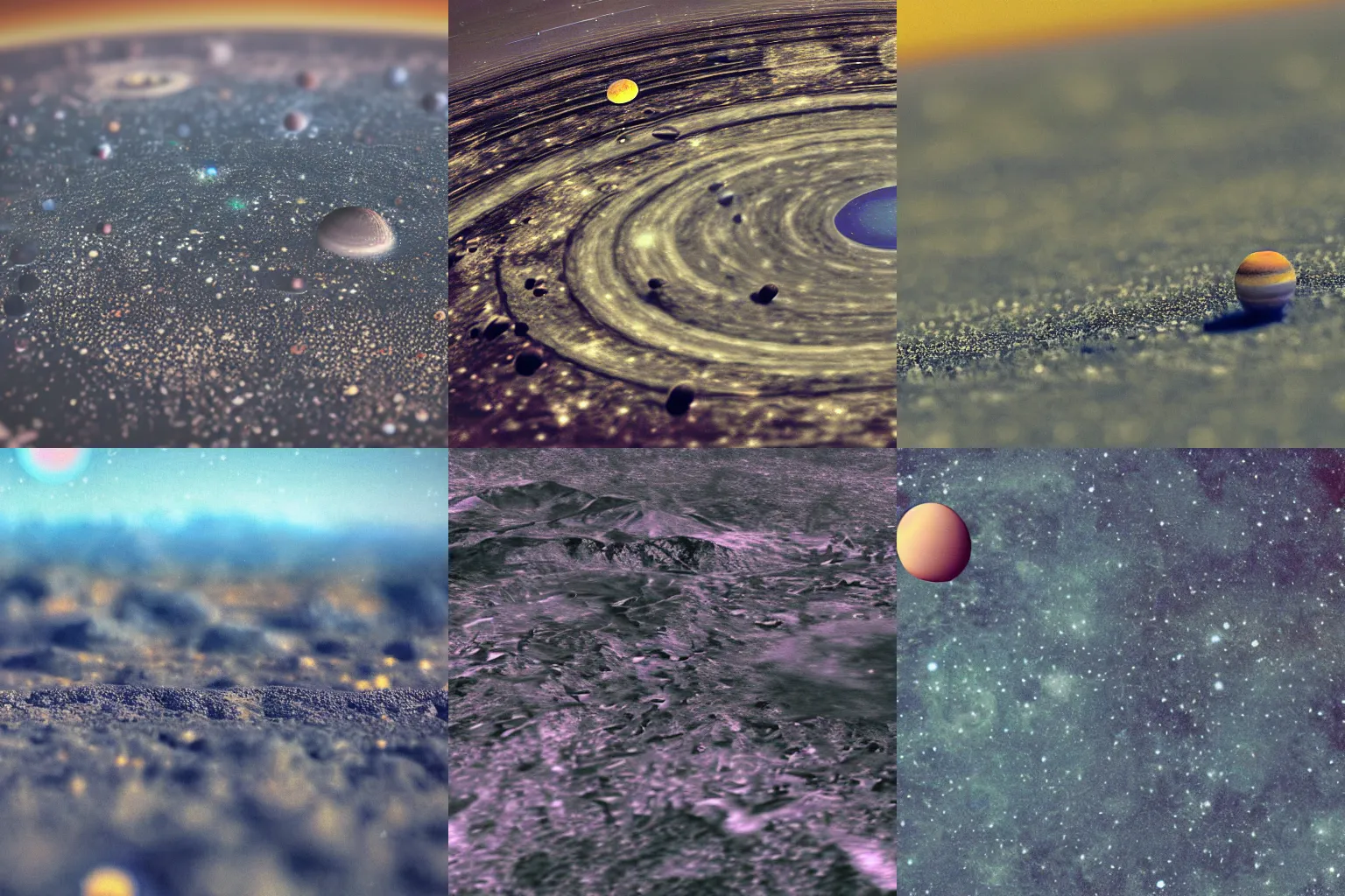 Prompt: tiltshift view from a planetary system