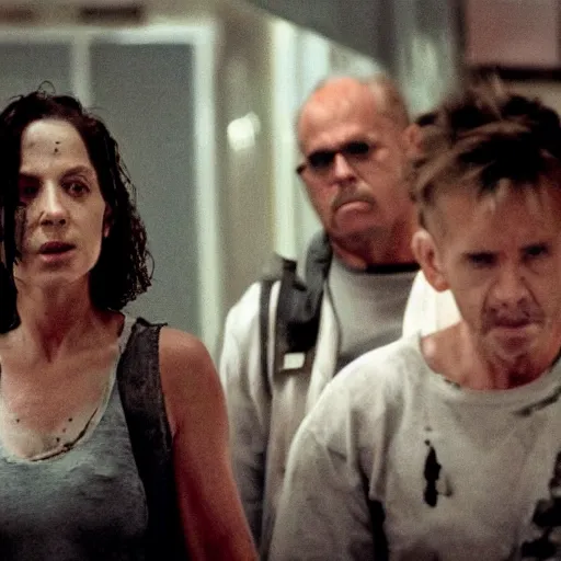 Prompt: a cinematic fill still from a 2015 horror movie aliens are sighted in Las Vegas, directed by Wes Craven, shallow depth of focus