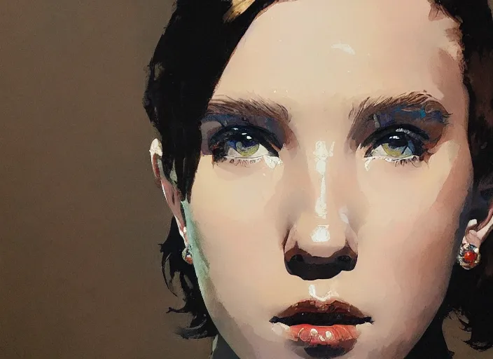 Prompt: a highly detailed beautiful portrait of millie bobby brown by yoji shinkawa, by gregory manchess, james gurney, james jean