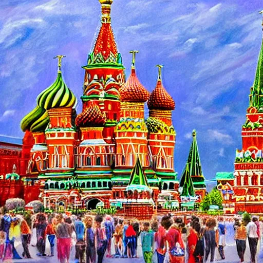 Prompt: fantasy_artwork_hyper_detailed_very_very_very_very_very_very_very_very_very_very_very_very_very_very_very_very_very beautiful painting of Dragon on the Red square, Moscow, matte painting