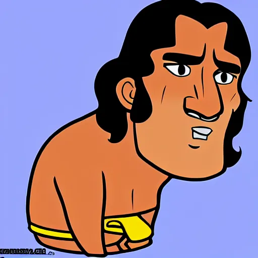 Image similar to the great khali as a cartoon network character