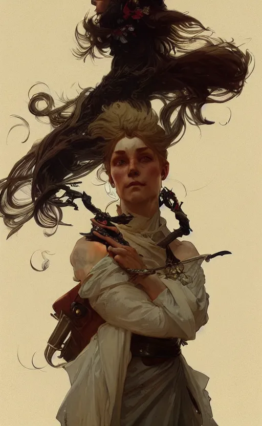 Image similar to the personification of the country germany, highly detailed, digital painting, artstation, concept art, sharp focus, illustration, art by greg rutkowski and alphonse mucha