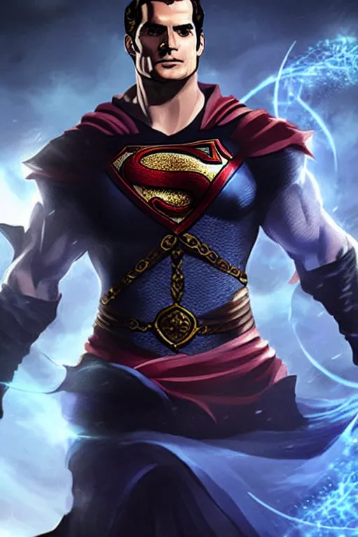 Image similar to henry cavill in arcane : league of legends