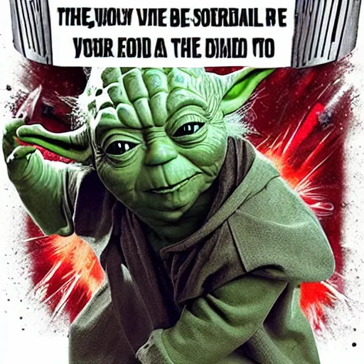 Image similar to Yoda as WWE Champion