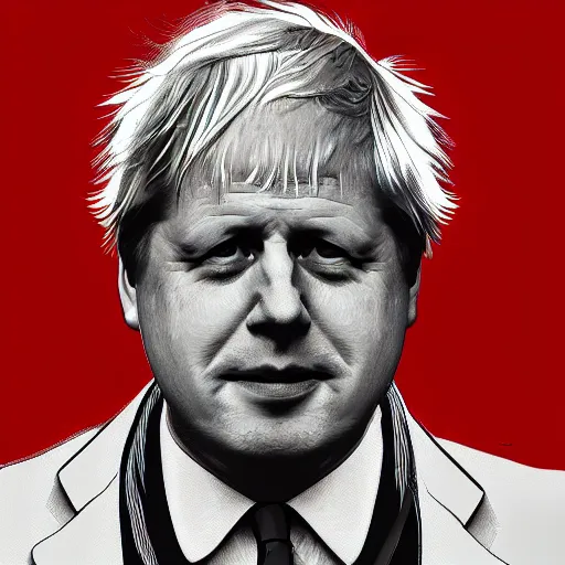 Image similar to boris johnson in the style of a bibically accurate angel, digital art