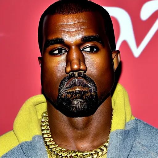 Image similar to kanye west looking happy