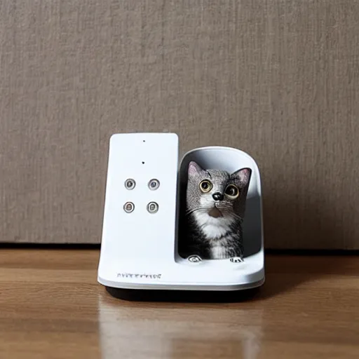 Image similar to cottagecore manageable speakerphone cat