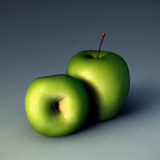 Prompt: a low quality image of an apple on the table, 2003 pc game, rtx off, award losing image, jank, jagged edges, less than stellar visuals, poor quality colors, ugly, deleted off artstation