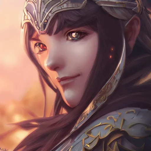 Image similar to Closeup of Lucina from Fire Emblem, D&D, fantasy, intricate, elegant, highly detailed, digital painting, artstation, concept art, matte, sharp focus, illustration, hearthstone, art by Artgerm and Greg Rutkowski and Alphonse Mucha