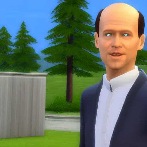Image similar to Olaf Scholz as a Sim in Sims 3