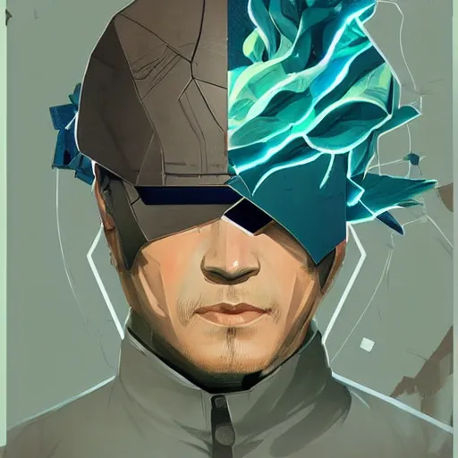 Image similar to Raiden from MGS4 profile picture by Sachin Teng, asymmetrical, Organic Painting , Violent, Dark, Rose Petal Background, Powerful, geometric shapes, hard edges, energetic, graffiti, street art:2 by Sachin Teng:4