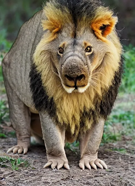 Image similar to lion - wombat hybrid