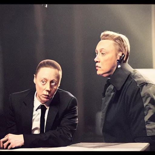 Image similar to Eminem and Christopher Walken, movie poster, comedy, best rapper, cool actors