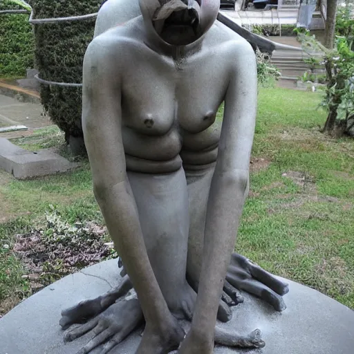 Image similar to photo of a weird creepy statue by Izumi Kato