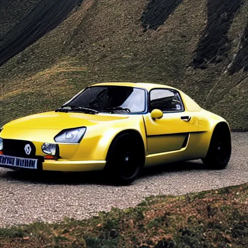 Prompt: “Renault Alpine A110 if it were made in 1984”