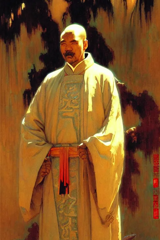 Image similar to priest, character design, ancient china, colorful, painting by gaston bussiere, craig mullins, j. c. leyendecker, tom of finland