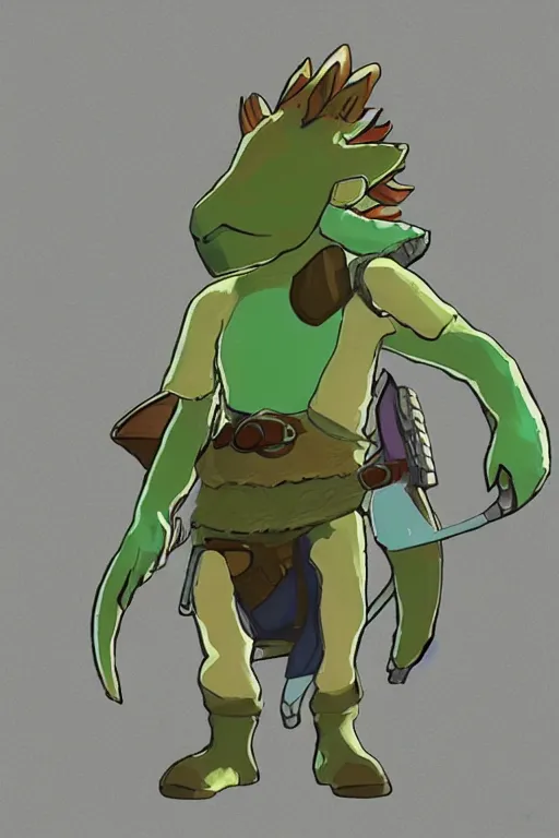 Image similar to an in game portrait of hestu from the legend of zelda breath of the wild, breath of the wild art style.