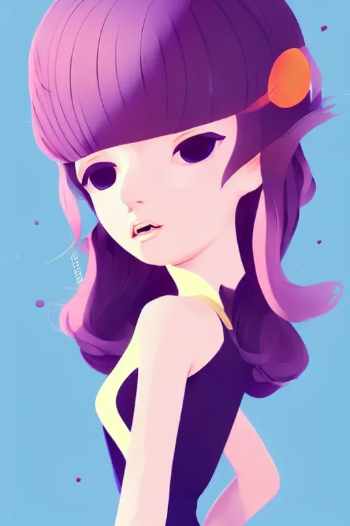 Image similar to a cute fantasy fashionable cartoon girl, clean cel shaded vector art. shutterstock. behance hd by lois van baarle, artgerm, helen huang, by makoto shinkai and ilya kuvshinov, rossdraws, illustration,